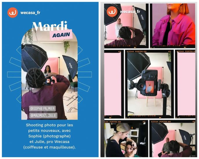 Portraits colorés en studio pour Wecasa Sophie Palmier